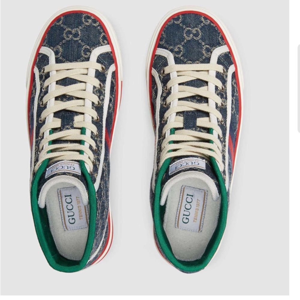 ✨Authentic 
Gucci High-Top Sneakers with Red and Blue Stripes - Picture 6 of 7